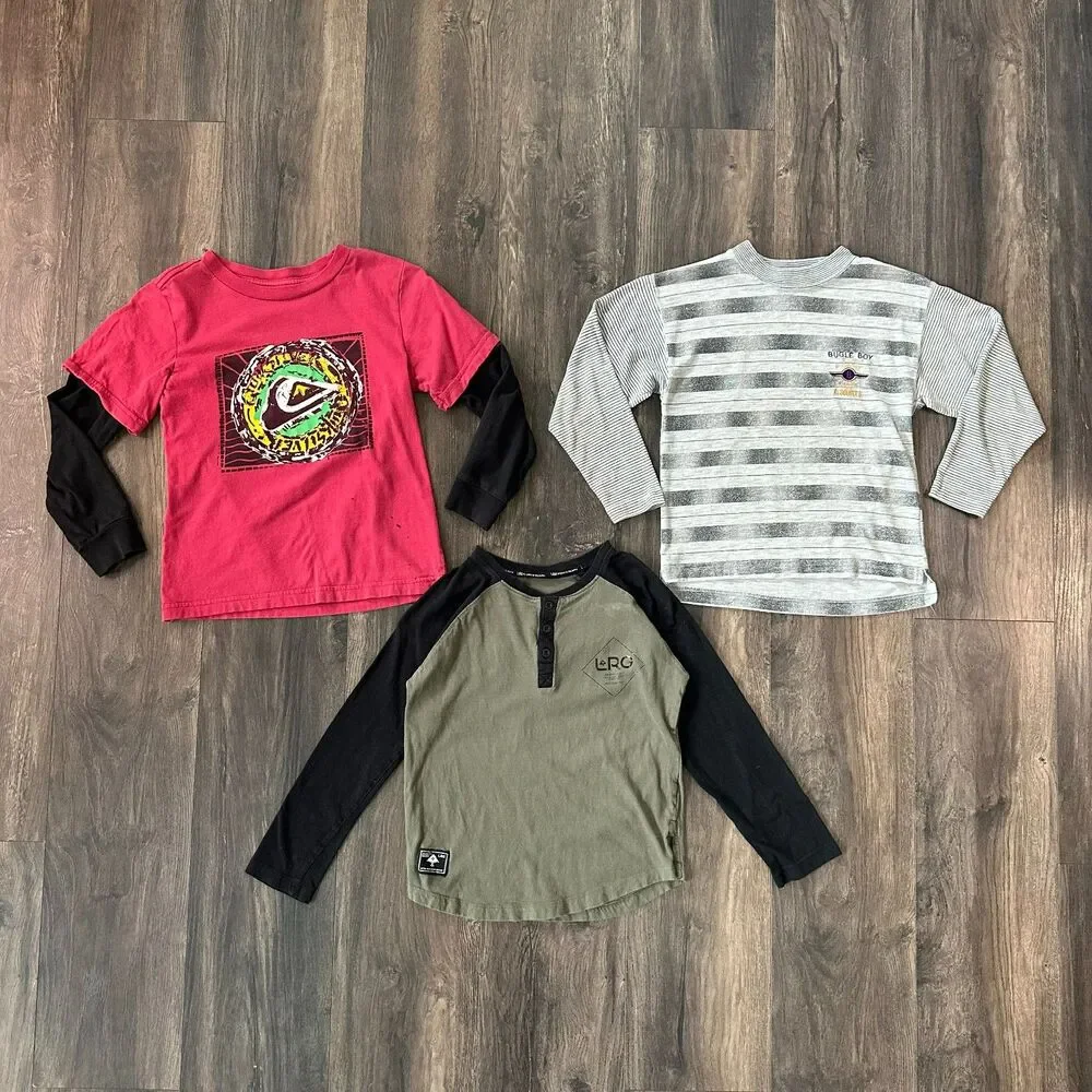 Six-Piece-Bundle Boys Size 7-8 Volcom Minecraft Vintage MAC Tools LRG Quiksilver